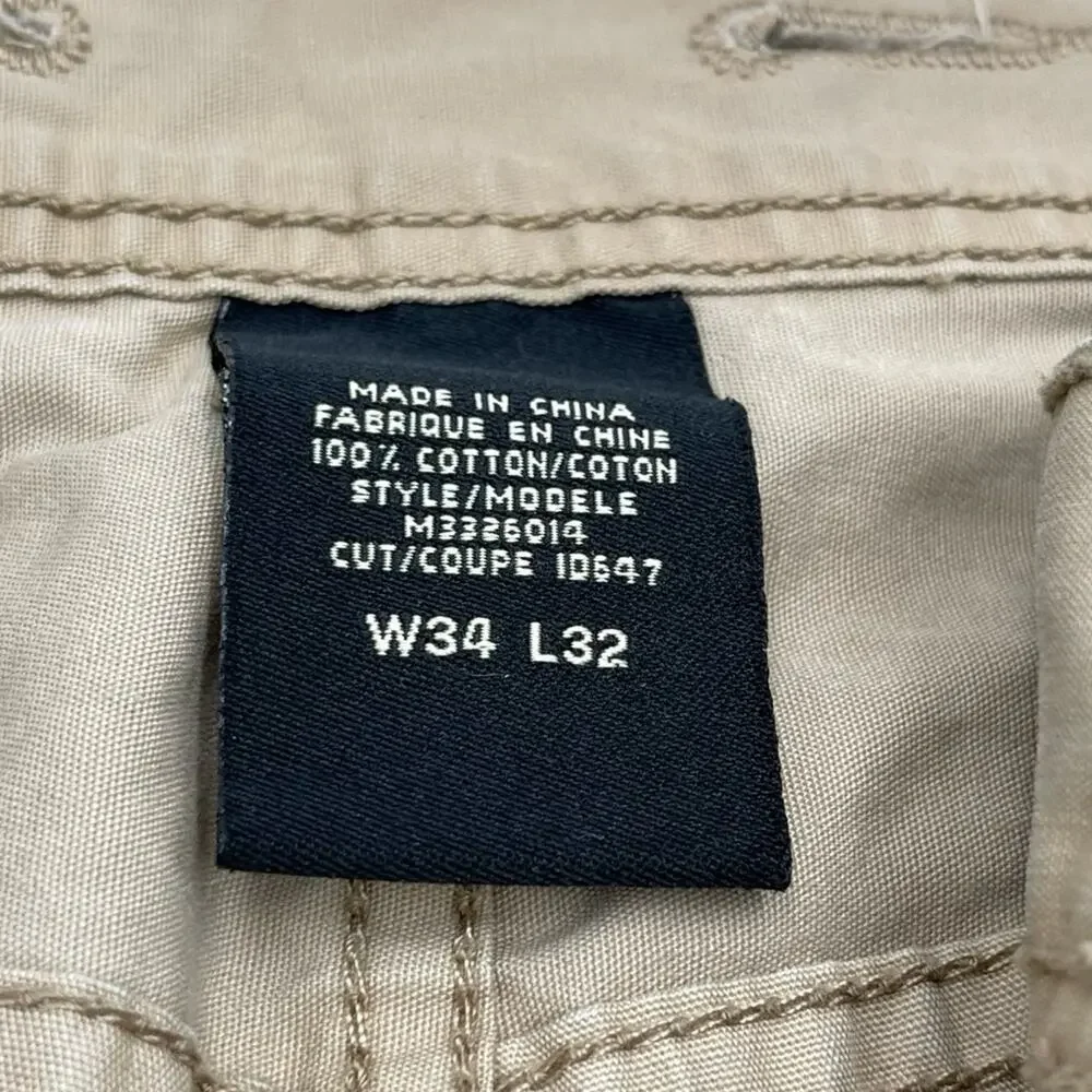 VINTAGE - GUESS JEANS men's beige hiking pants size W34 / L32